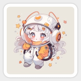 chibi astronaut girl Sticker